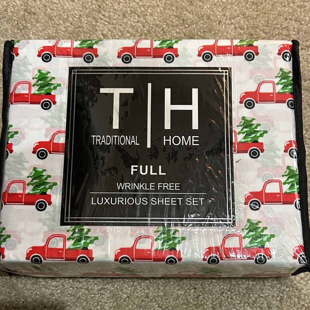 Red and Green Holiday Sheet Set